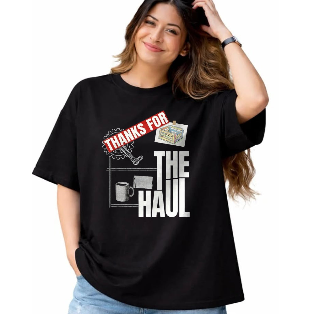 Best Truck Driver Life Shirt, Funny Trucker UnisexT-Shirt/Hoodie/Sweatshirt HLT00 - Thanks For The Haul Patriotic Truck Driver Appreciation Week T-Shirt, Men, Black, X-Large