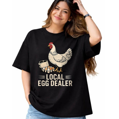 Best Farmer Life Shirt, Funny Farmer UnisexT-Shirt/Hoodie/Sweatshirt HLT00 - Vintage Local Egg Dealer Chicken Funny Farmer Easter T-Shirt