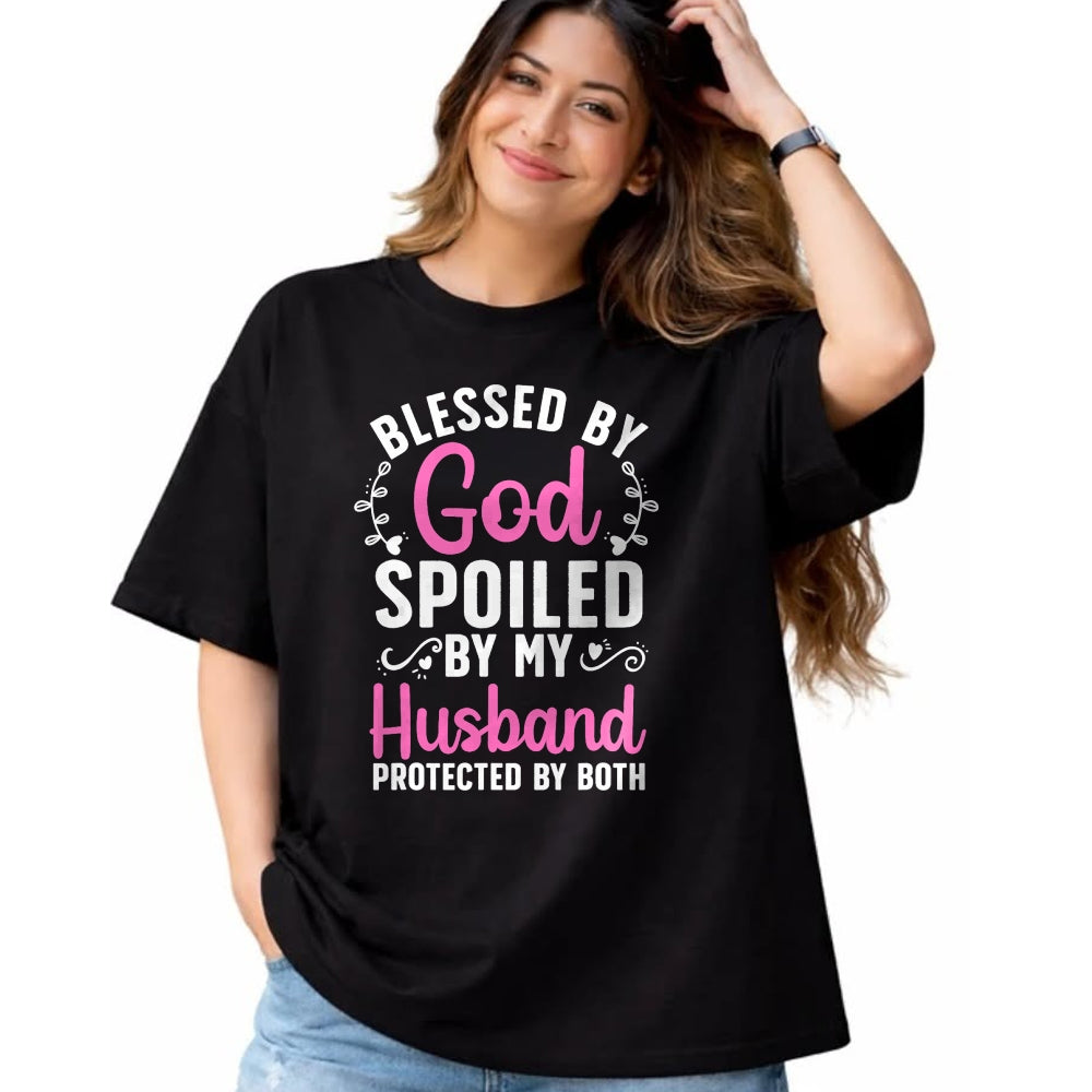 Best Wife Shirt, Wife and Husband Unisex T-Shirt/Hoodie/Sweatshirt HLT00 - Funny Spoiled Wife Art For Women Girls Husband Spoiled Wife T-Shirt