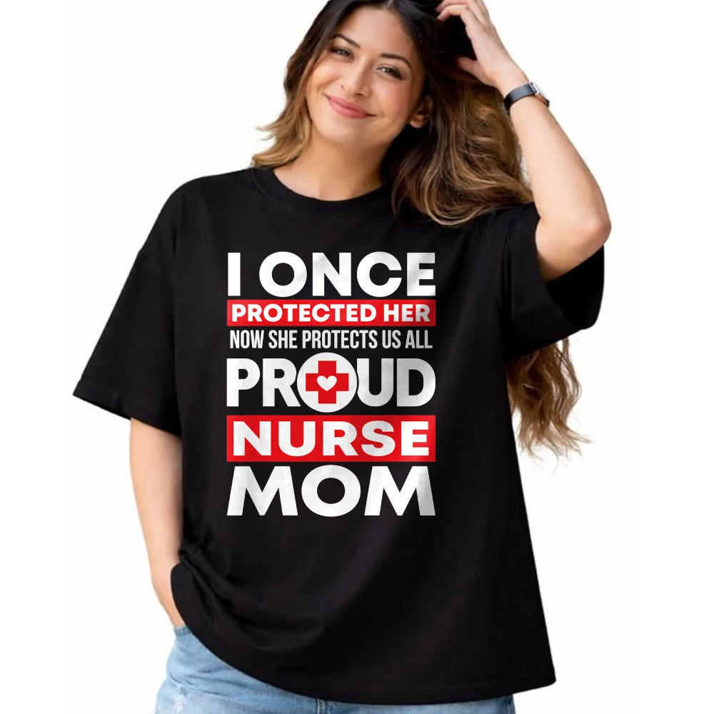Funny Nurse Shirt, Nurse Unisex T-Shirt/Hoodie/Sweatshirt HLT00 - Proud Nurse Mom Love RN Daughter T-Shirt