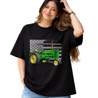 Best Farmer Life Shirt, Funny Farmer UnisexT-Shirt/Hoodie/Sweatshirt HLT00 - Patriotic Farm Tractor America US Flag American Farmer T-Shirt