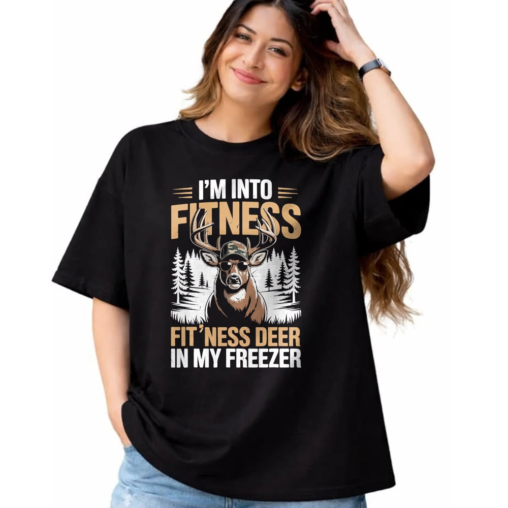 Funny Hunting Shirt, Gift For Hunting Lover Unisex T-Shirt/Hoodie/Sweatshirt HLT00 - Camo Deer Hunting Men_s Fitness Deer Freezer Funny Hunting T-Shirt