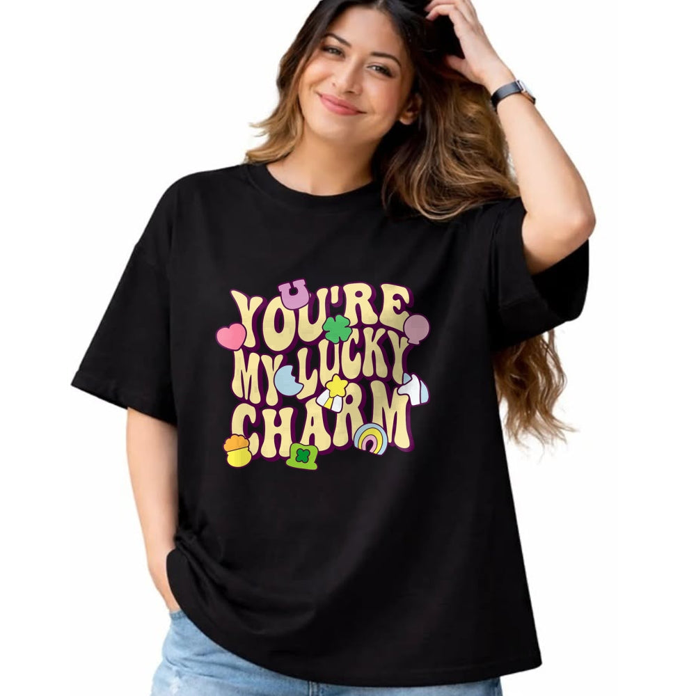 Gift for Mom Shirt, Funny Mom Unisex T-Shirt/Hoodie/Sweatshirt HLT00 - Groovy You_re My Lucky Charm Feeling Lucky St.Patrick_ Day T-Shirt