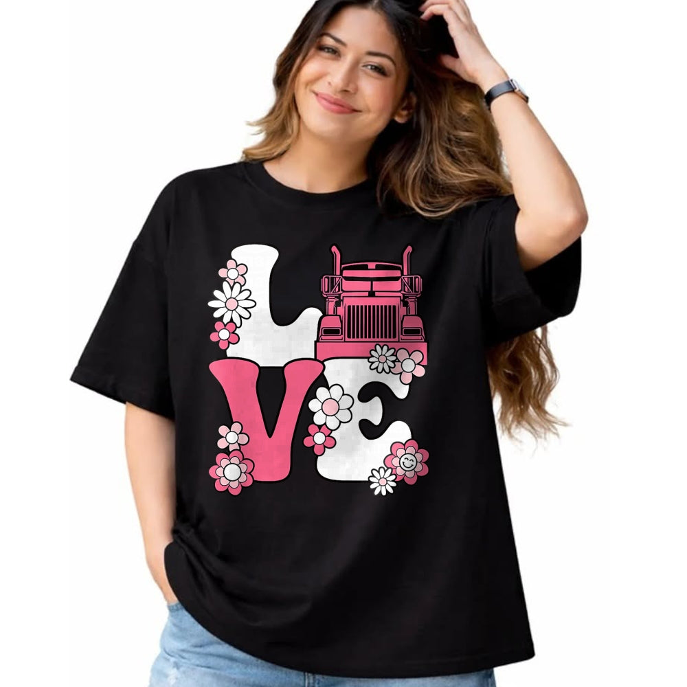 Best Truck Driver Life Shirt, Funny Trucker UnisexT-Shirt/Hoodie/Sweatshirt HLT00 - Cute Truck Love Semi Truck Driver Trucker Women Girls Kids T-Shirt