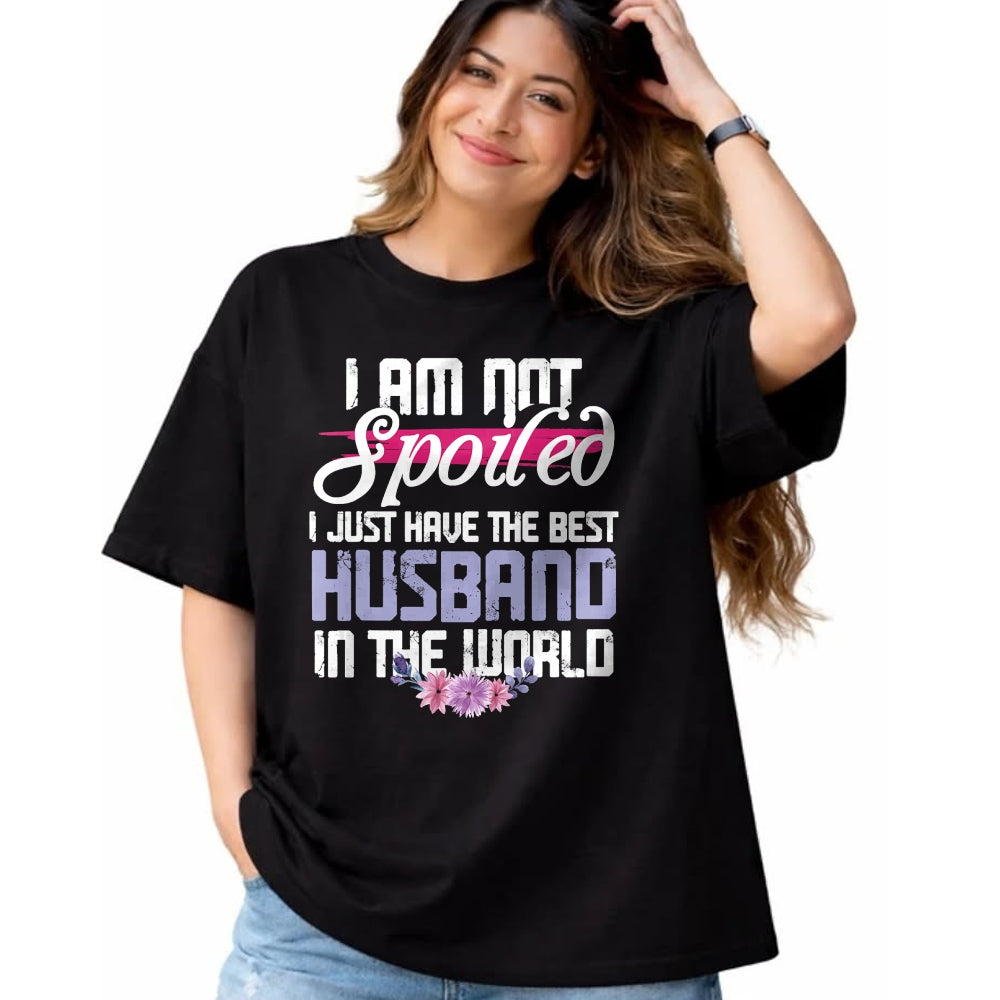 Best Wife Shirt, Wife and Husband Unisex T-Shirt/Hoodie/Sweatshirt HLT00 - Gift for wife T shirt, spoiled wife   Spoiled Wife - Best Husband In The World T-Shirt