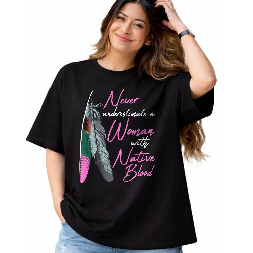 Native American T-Shirts, Vintage Native American Unisex T-Shirt/Hoodie/Sweatshirt HLT00 - Native American Indian A Woman With Native Blood