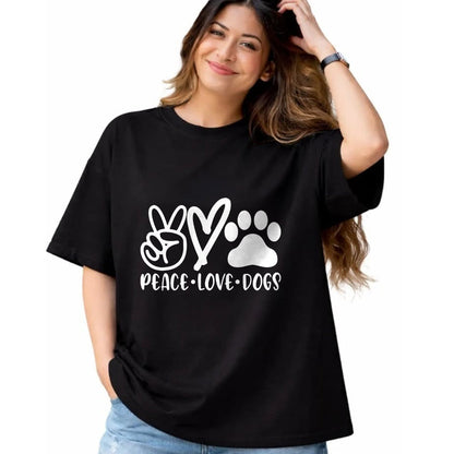 Dog Love Shirt, Dog Lover Gift T-Shirt/Hoodie/Sweatshirt HLT00 - Retro Vintage Peace Love Dog Tshirt Funny Dog Lover Gifts T-Shirt