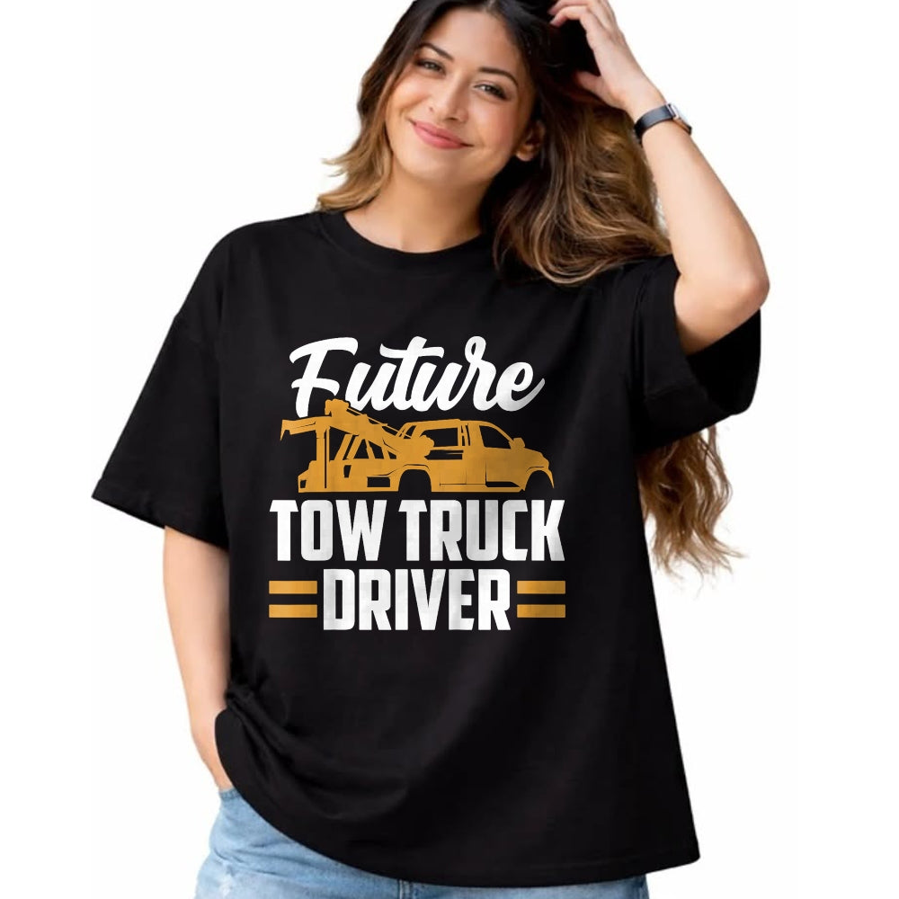 Best Truck Driver Life Shirt, Funny Trucker UnisexT-Shirt/Hoodie/Sweatshirt HLT00 - Kids Future Tow Truck Driver T-Shirt