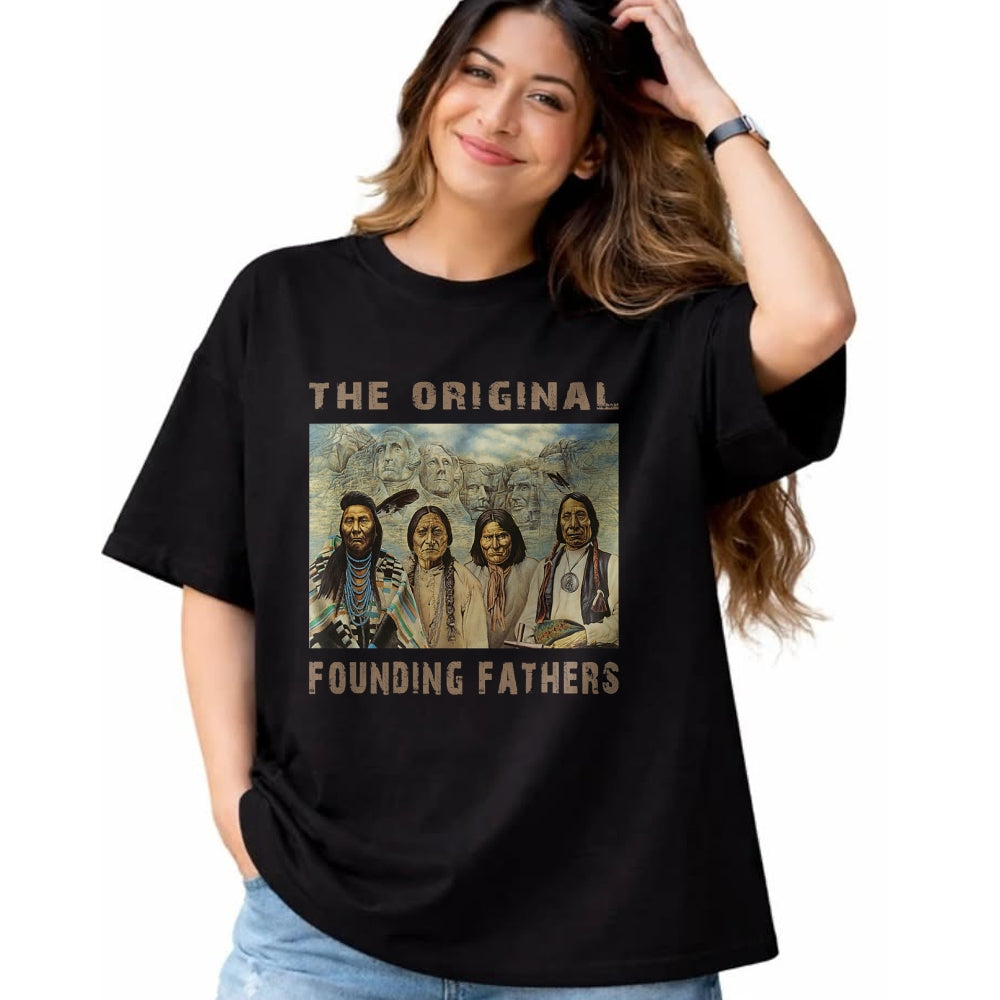 Native American T-Shirts, Vintage Native American Unisex T-Shirt/Hoodie/Sweatshirt HLT00 - Native American Original Founding Fathers