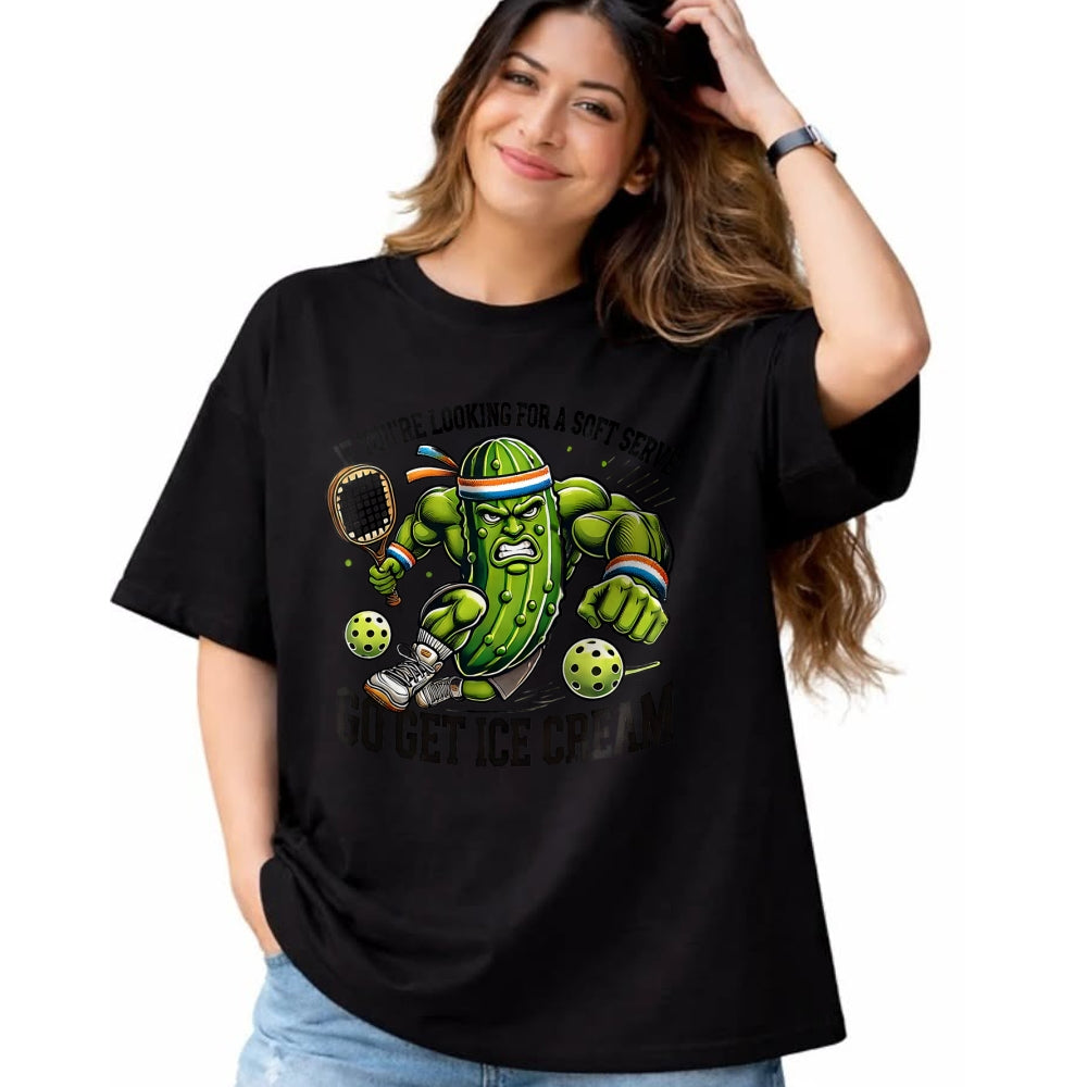 Funny Pickleball Shirt, Pickleball Lover Unisex T-Shirt/Hoodie/Sweatshirt HLT00 - Funny Pickleball Lover Pun with a Pickle Playing Pickle Ball T-Shirt