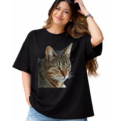 Cat Love Shirt, Funny Cat Lover Gift UnisexT-Shirt/Hoodie/Sweatshirt HLT00 - Stunning Tabby Cat Close Up Portrait Vector T-Shirt