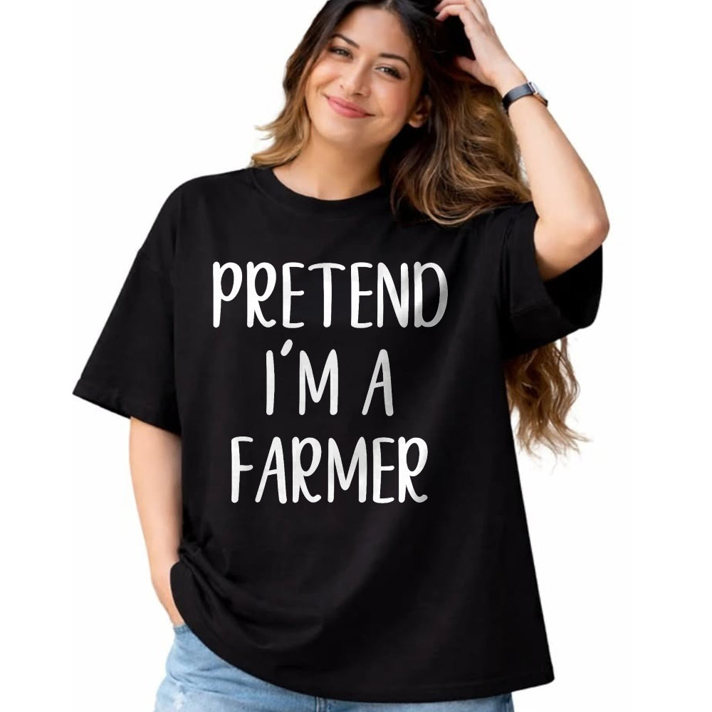 Best Farmer Life Shirt, Funny Farmer UnisexT-Shirt/Hoodie/Sweatshirt HLT00 - Pretend I'm A Farmer Costume Halloween Funny Easy Adult Kid T-Shirt