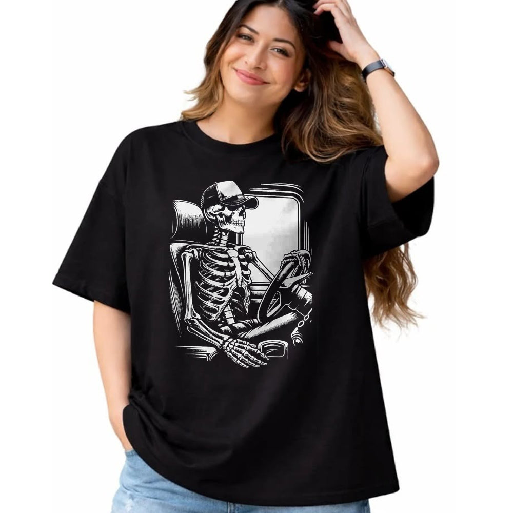 Best Truck Driver Life Shirt, Funny Trucker UnisexT-Shirt/Hoodie/Sweatshirt HLT00 - Skeleton Truck Driver Funny Big Trucking Truck Enthusiasts T-Shirt