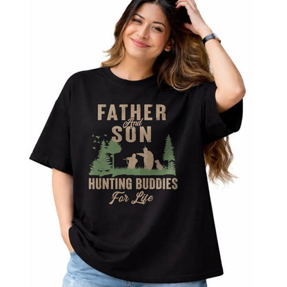 Best Wife Shirt, Wife and Husband Unisex T-Shirt/Hoodie/Sweatshirt HLT00 - Father and Son Hunting Buddies For Life Hunter Husband Dad T-Shirt