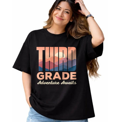 Best Student Shirt, Funny Back To School UnisexT-Shirt/Hoodie/Sweatshirt HLT00 - Third Grade Adventure Awaits First Day of 3rd Grade T-Shirt T-Shirt