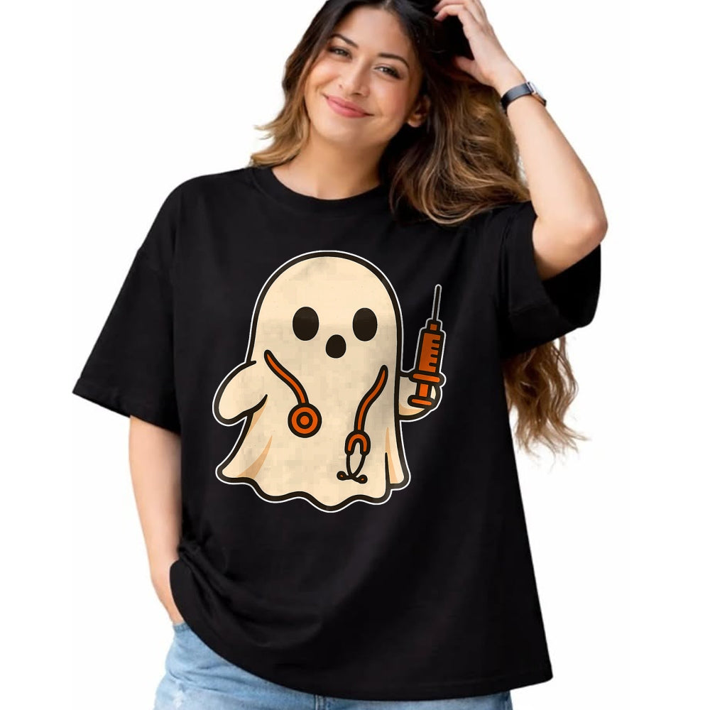 Best Doctor Shirt, Funny Doctor UnisexT-Shirt/Hoodie/Sweatshirt HLT00 - Doctor Ghost with Stethoscope T-Shirt