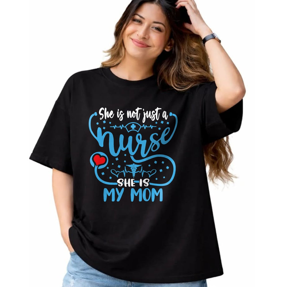 Gift for Mom Shirt, Funny Mom Unisex T-Shirt/Hoodie/Sweatshirt HLT00 - My Mom Is A Nurse Proud Nurse_s Son Daughter RN LPN Family T-Shirt