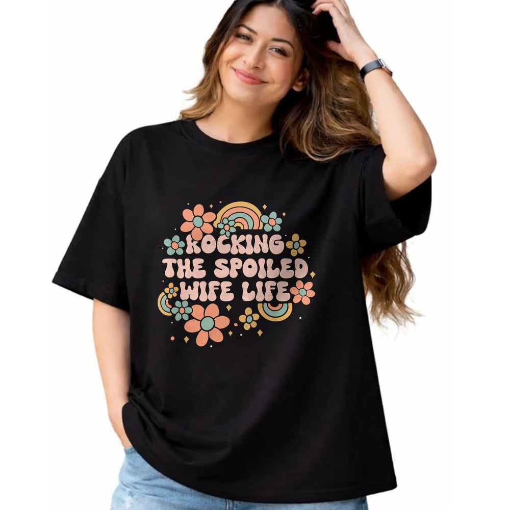 Best Wife Shirt, Wife and Husband Unisex T-Shirt/Hoodie/Sweatshirt HLT00 - Gift for wife T shirt, spoiled wife   Spoiled Wife Fiancee Rocking The Spoiled Wife Life Wife T-Shir
