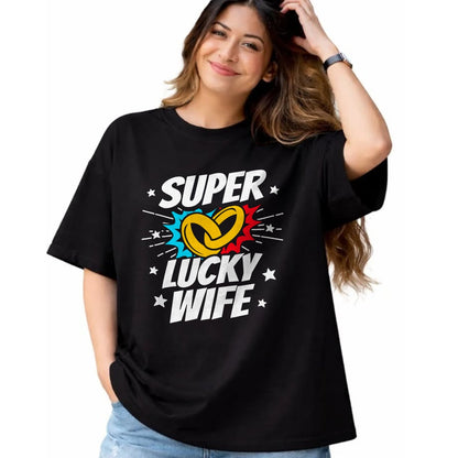 Best Wife Shirt, Wife and Husband Unisex T-Shirt/Hoodie/Sweatshirt HLT00 - Gift for wife T shirt, lucky wife   Married Couple - Lucky Wife - Funny Wedding Anniversary T-Shirt