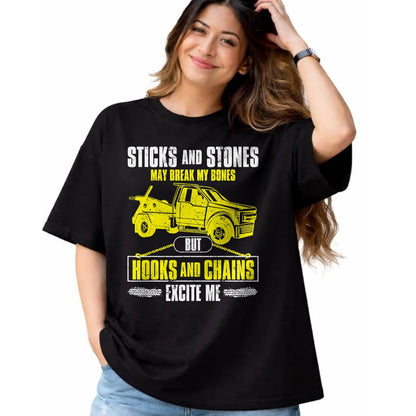 Best Truck Driver Life Shirt, Funny Trucker UnisexT-Shirt/Hoodie/Sweatshirt HLT00 - Tow Truck Driver Breakdown Lorry - Thin Yellow Line Trucker T-Shirt Small