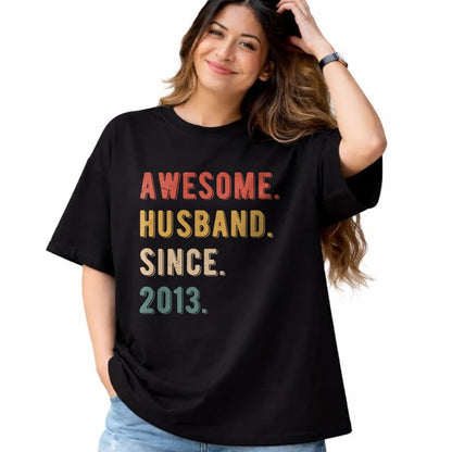 Best Wife Shirt, Wife and Husband Unisex T-Shirt/Hoodie/Sweatshirt HLT00 - 11th Wedding Anniversary Epic Awesome Husband Since 2013 T-Shirt (2)