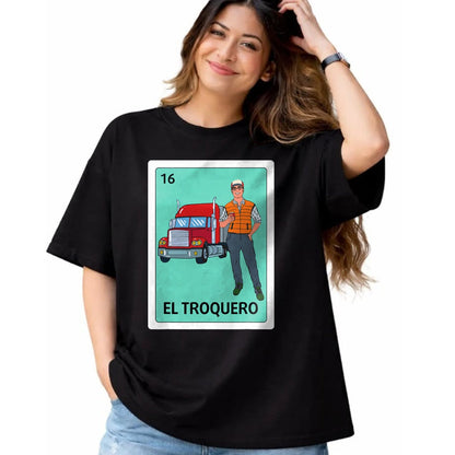 Best Truck Driver Life Shirt, Funny Trucker UnisexT-Shirt/Hoodie/Sweatshirt HLT00 - Truck Driver Spanish Mexican El Troquero Bingo Card Game T-Shirt