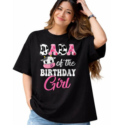 Best Farmer Life Shirt, Funny Farmer UnisexT-Shirt/Hoodie/Sweatshirt HLT00 - Dada of The Birthday Girl Farm Cow 1St Birthday Girl T-Shirt