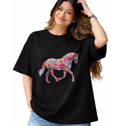 Best Horse Lover Shirt , Funny Horse UnisexT-Shirt/Hoodie/Sweatshirt HLT00 - Horse Flower Equestrian Riding Floral Pattern Graphic T-Shirt