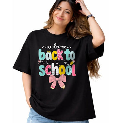 Best Student Shirt, Funny Back To School UnisexT-Shirt/Hoodie/Sweatshirt HLT00 - Welcome Back to School Coquette Pencil Bow T-Shirt