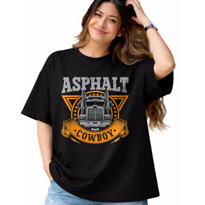Best Truck Driver Life Shirt, Funny Trucker UnisexT-Shirt/Hoodie/Sweatshirt HLT00 - Asphalt Cowboy Cool Truck Driver Design Trucker T-Shirt (1)