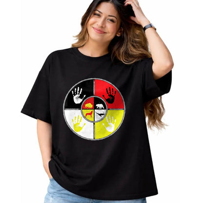 Native American T-Shirts, Vintage Native American Unisex T-Shirt/Hoodie/Sweatshirt HLT00 - Native Americans - Medicine Wheel - MMIW