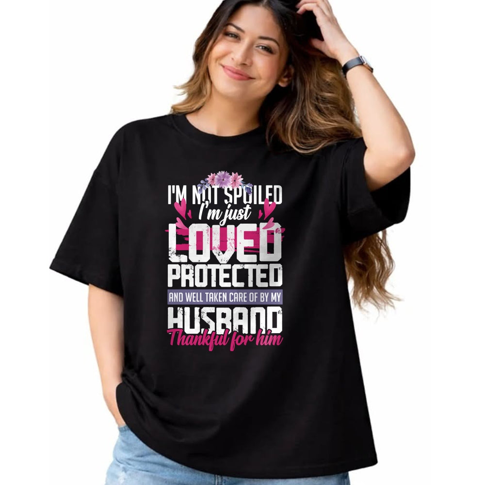 Best Wife Shirt, Wife and Husband Unisex T-Shirt/Hoodie/Sweatshirt HLT00 - Gift for wife T shirt, spoiled wife   Thankful for my Husband - Spoiled Wife Pullover Hoodie