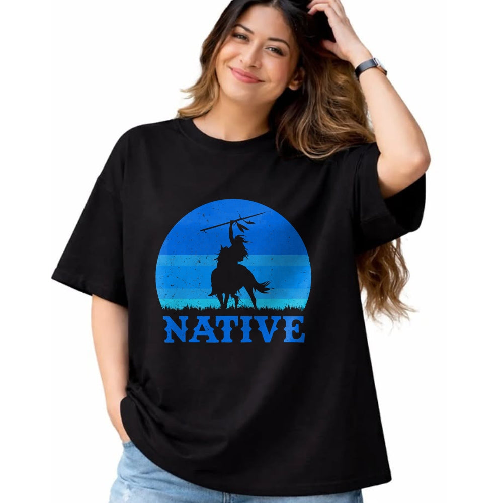 Native American T-Shirts, Vintage Native American Unisex T-Shirt/Hoodie/Sweatshirt HLT00 - Northwest Native American Knight Pride Mountain Warrior (1)