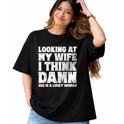 Best Wife Shirt, Wife and Husband Unisex T-Shirt/Hoodie/Sweatshirt HLT00 - Funny Dad Joke Quote for Husband Father from Wife T-Shirt