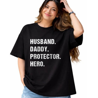 Best Wife Shirt, Wife and Husband Unisex T-Shirt/Hoodie/Sweatshirt HLT00 - Husband Daddy Protector Hero Fathers Day Gift For Dad Wife T-Shirt