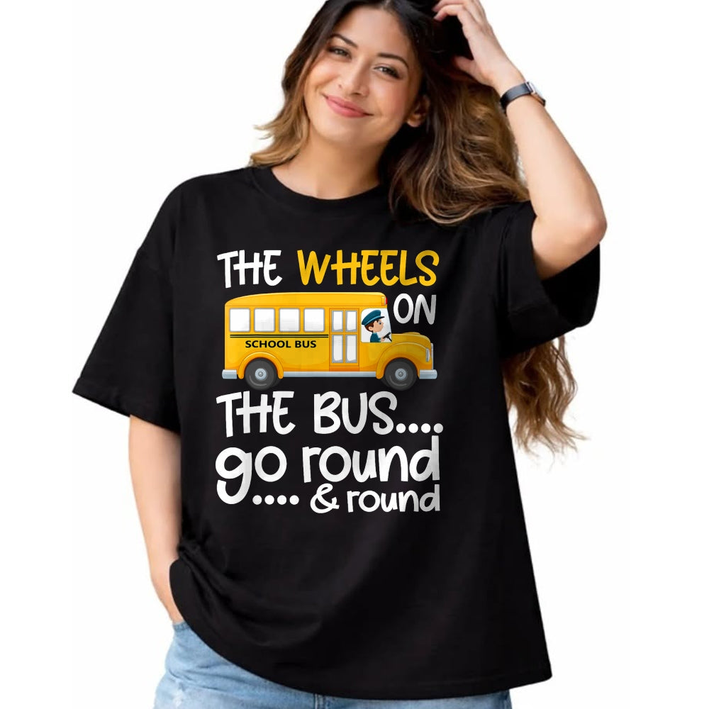 Best Student Shirt, Funny Back To School UnisexT-Shirt/Hoodie/Sweatshirt HLT00 - The Wheels On The Bus Toddler Kids Back to School T-Shirt