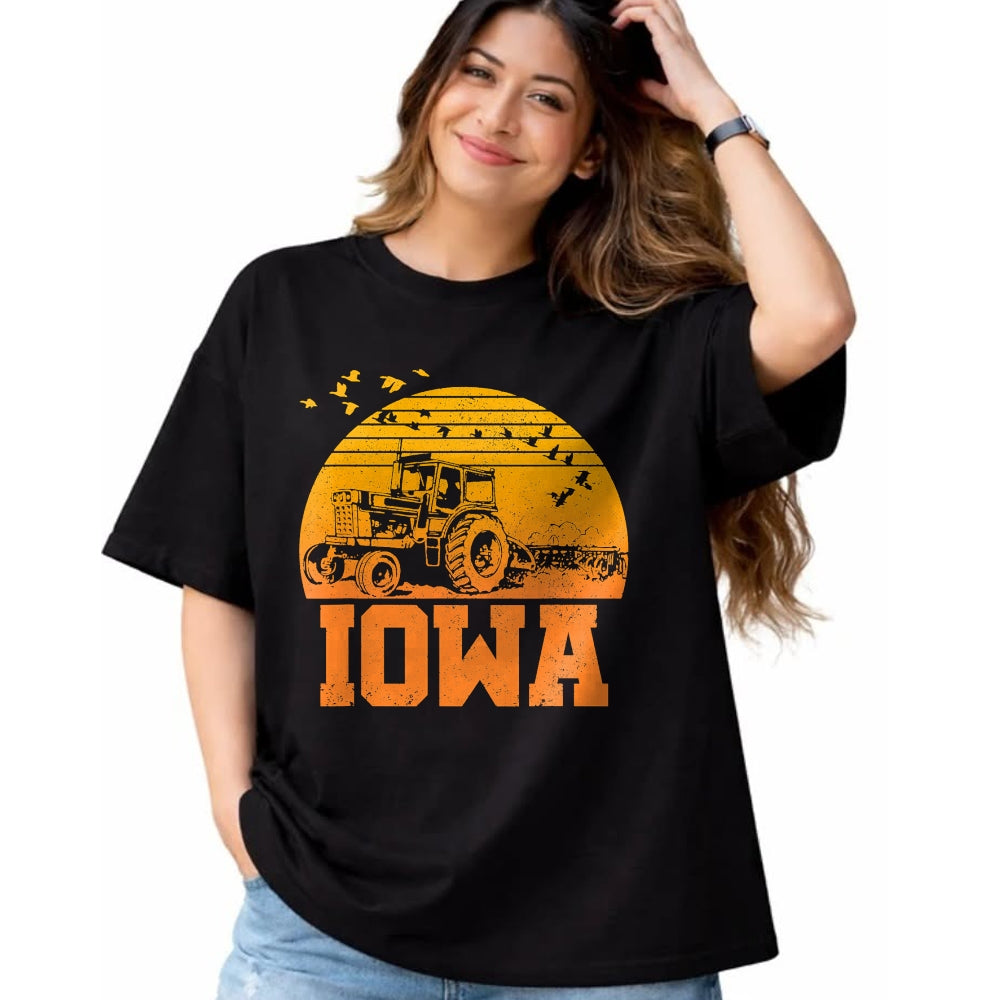 Best Farmer Life Shirt, Funny Farmer UnisexT-Shirt/Hoodie/Sweatshirt HLT00 - Iowa T-Shirt - Vintage Retro Tractor Farmer Shirt Gift T-Shirt