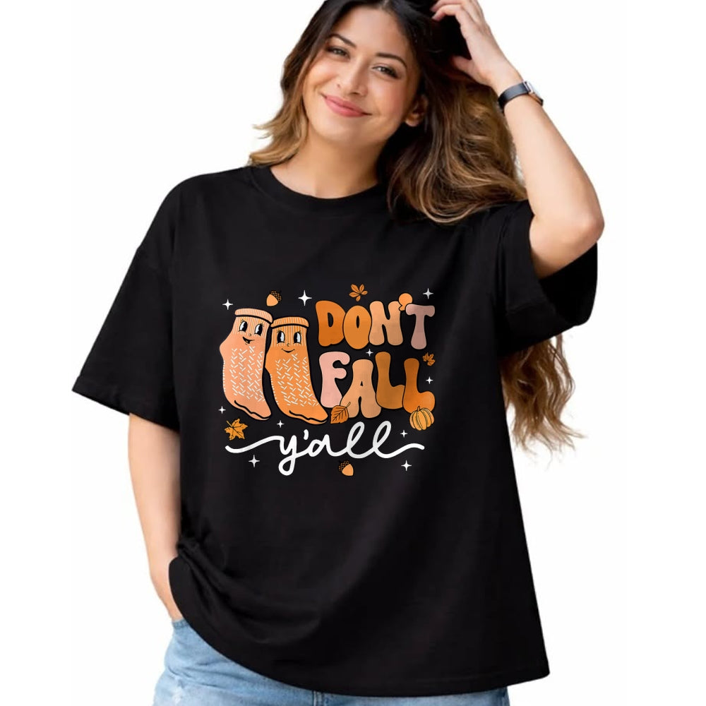 Funny Nurse Shirt, Nurse Unisex T-Shirt/Hoodie/Sweatshirt HLT00 - Don't Fall Y'all Fall Prevention Fall Physical Therapy Nurse T-Shirt