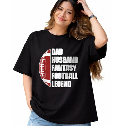 Best Wife Shirt, Wife and Husband Unisex T-Shirt/Hoodie/Sweatshirt HLT00 - Dad Husband Fantasy Football Legend League Funny Fathers Day T-Shirt