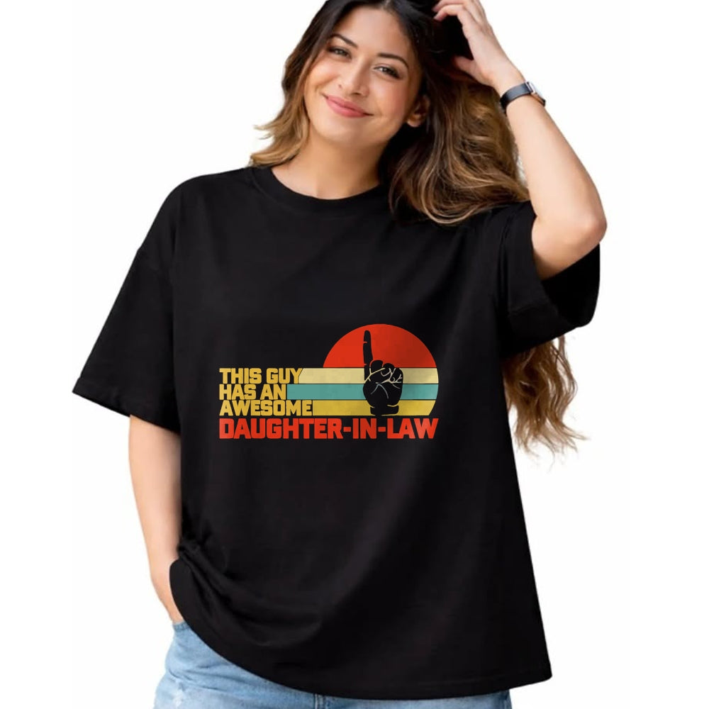 Best Wife Shirt, Wife and Husband Unisex T-Shirt/Hoodie/Sweatshirt HLT00 - This Guy Has An Awesome Daughter-In-Law T-Shirt