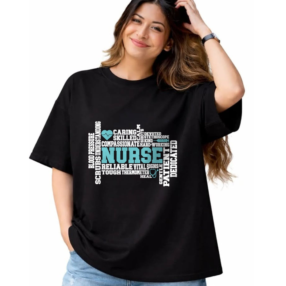 Funny Nurse Shirt, Nurse Unisex T-Shirt/Hoodie/Sweatshirt HLT00 - Cute Nurse RN LVN Nursing School Medical Long Sleeve T-Shirt