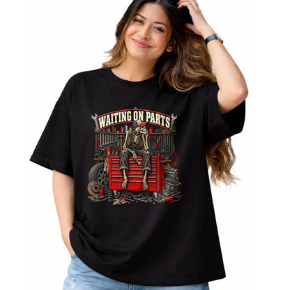 Best Mechanic Life Shirt, Funny Mechanic UnisexT-Shirt/Hoodie/Sweatshirt HLT00 - Waiting On Parts Car Mechanic Skeleton Auto Repair T-Shirt