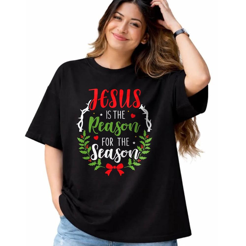 Christian Tee, Christian Faith Unisex T-Shirt/Hoodie/Sweatshirt HLT00 - Jesus is the reason for the season christian christmas T-Shirt