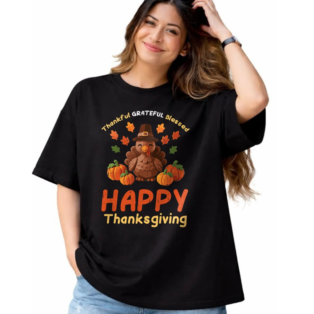 Best Thanksgiving Family Shirt , Funny Thanksgiving UnisexT-Shirt/Hoodie/Sweatshirt HLT00 - Happy Thanksgiving Turkey Coquette Thankful Fall Women Girl T-Shirt