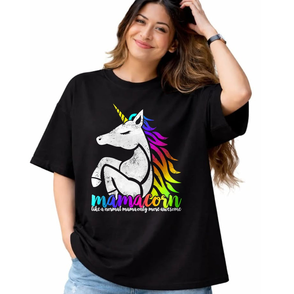 Gift for Mom Shirt, Funny Mom Unisex T-Shirt/Hoodie/Sweatshirt HLT00 - Mamacorn Like Normal Mama Only Awesome Mom Ma Christmas Gift T-Shirt