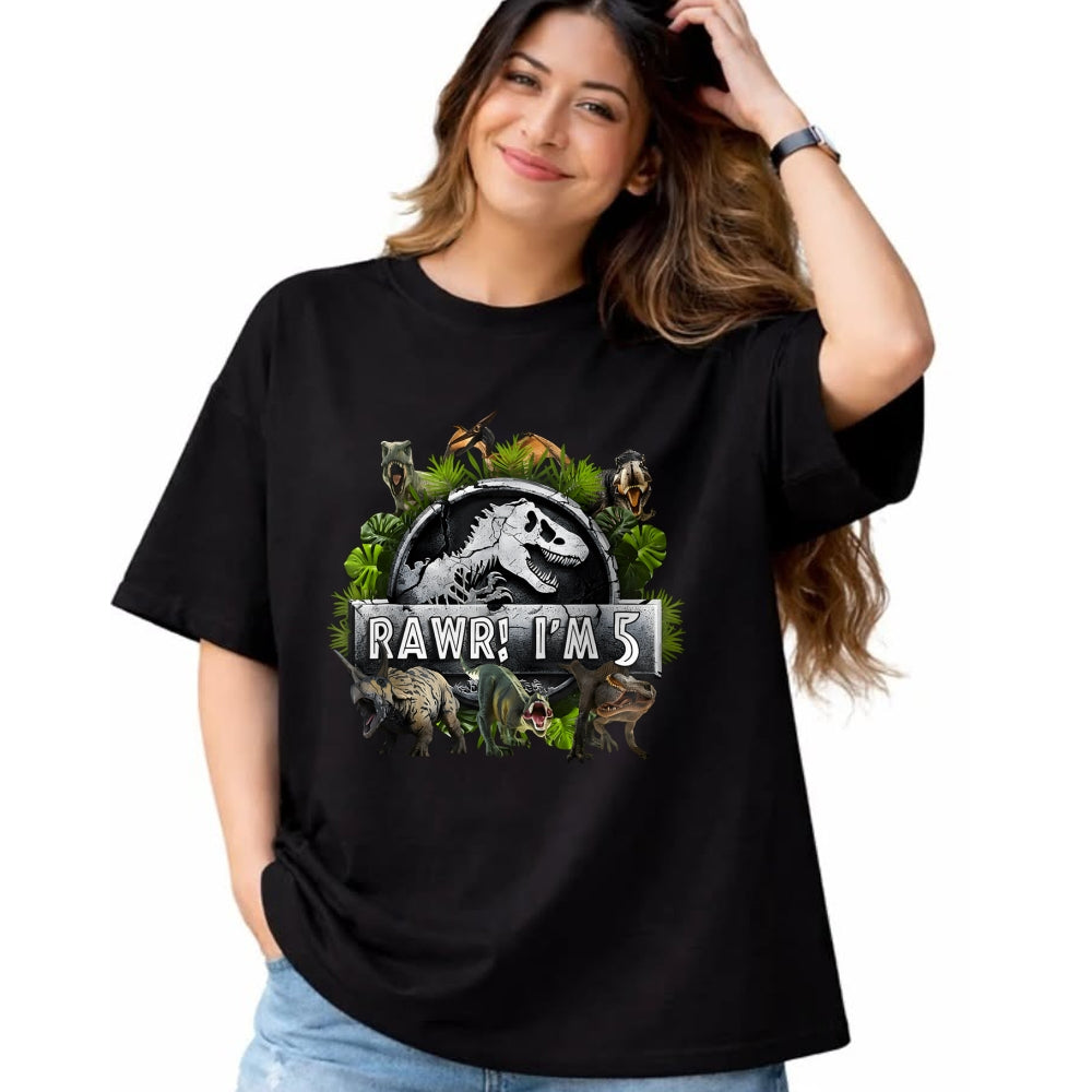 Best Dinosaur Lover Shirt, Funny Dinosaur UnisexT-Shirt/Hoodie/Sweatshirt HLT00 - Rawr I_m 5 5th Birthday T Rex Dinosaur Funny Party Boys Kids T-Shirt
