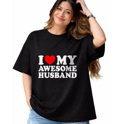 Best Wife Shirt, Wife and Husband Unisex T-Shirt/Hoodie/Sweatshirt HLT00 - I Love My Awesome Husband T-Shirt (1)