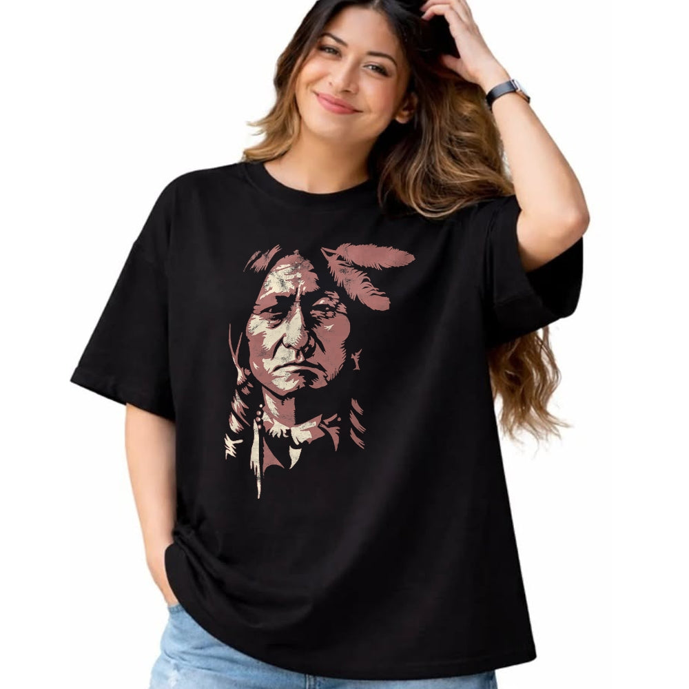 Native American T-Shirts, Vintage Native American Unisex T-Shirt/Hoodie/Sweatshirt HLT00 - sitting bull native american chief indian warrior men women