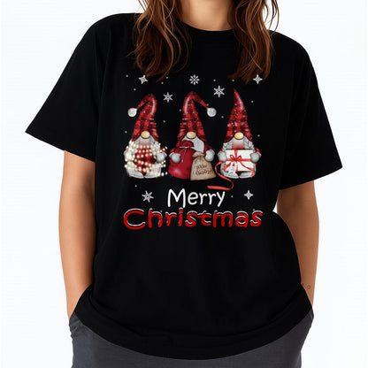 Gnome tShirt Gifts Funny Family Christmas Shirts Women T-Shirt (SKU-MRCM-16) FMA