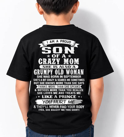 SEPTEMBER - PROUD SON OF A CRAZY MOM - FROM MOM - TLEE09 (SKU2606-127-09)